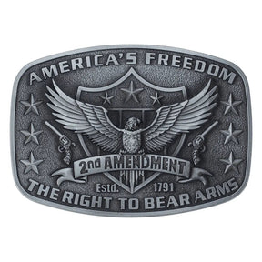America's Freedom 2nd Amendment Belt Buckle - CowderryBelt BucklePewter
