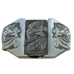 Belt Buckle with Lighter - CowderryBelt BucklesEagle Silver