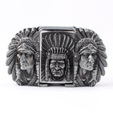 Belt Buckle with Lighter - CowderryBelt BucklesNative American Silver