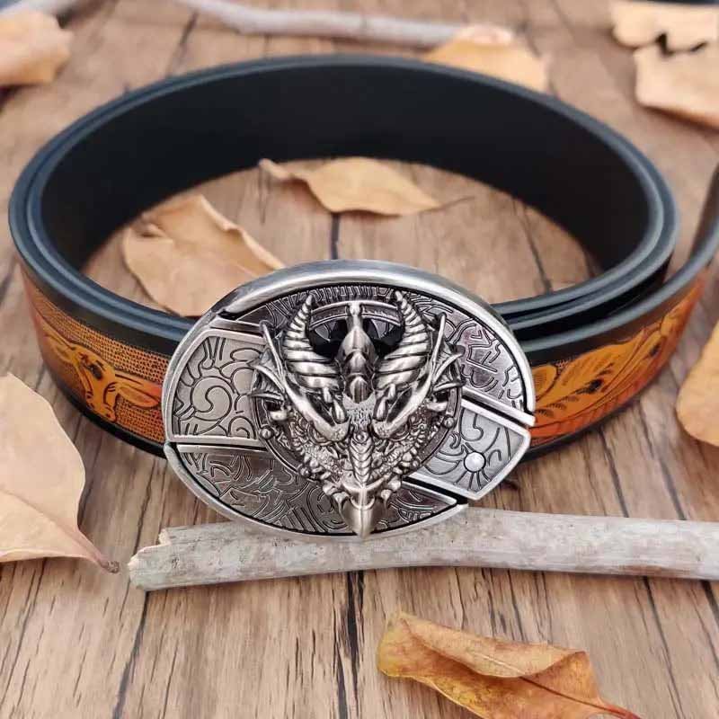 Cool Belt Buckle With Cowboy Country Utility Belt - CowderryBeltDragon