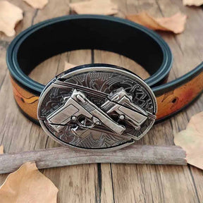 Cool Belt Buckle With Cowboy Country Utility Belt - CowderryBeltGuns