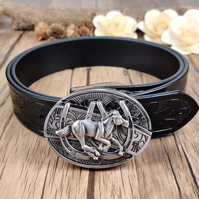 Cool Belt Buckle With Western Black Country Utility Belt - CowderryBeltHorse