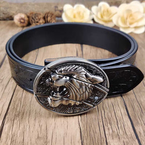 Cool Belt Buckle With Western Black Country Utility Belt - CowderryBeltTiger