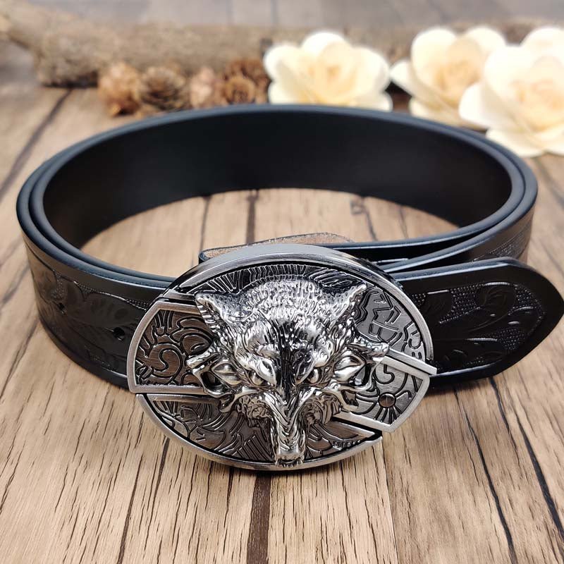 Cool Belt Buckle With Western Black Country Utility Belt - CowderryBeltWolf