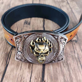 Cool Square Belt Buckle With Cowboy Belt - CowderryBeltsSkull