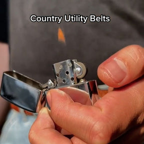 Country Utility Belt with Lighter - CowderryPistol Shape