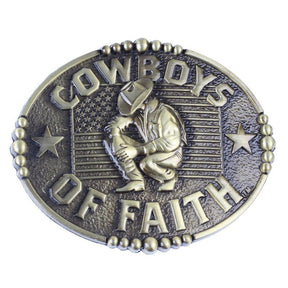 Cowboys of Faith Belt Buckle - CowderryBelt BuckleBronze