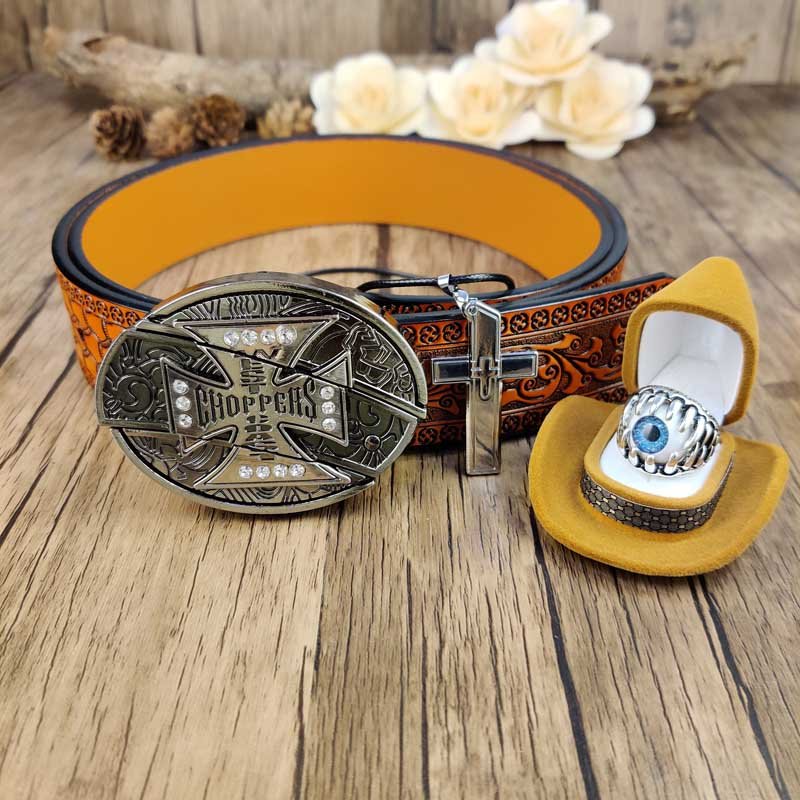 Defender's Faith Set: Utility Belt, Cross Necklace and Evil Eye Ring - CowderryCorss