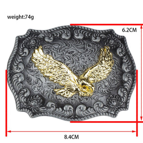Gold Eagle Bull Head Belt Buckle - CowderryBelt BuckleCow