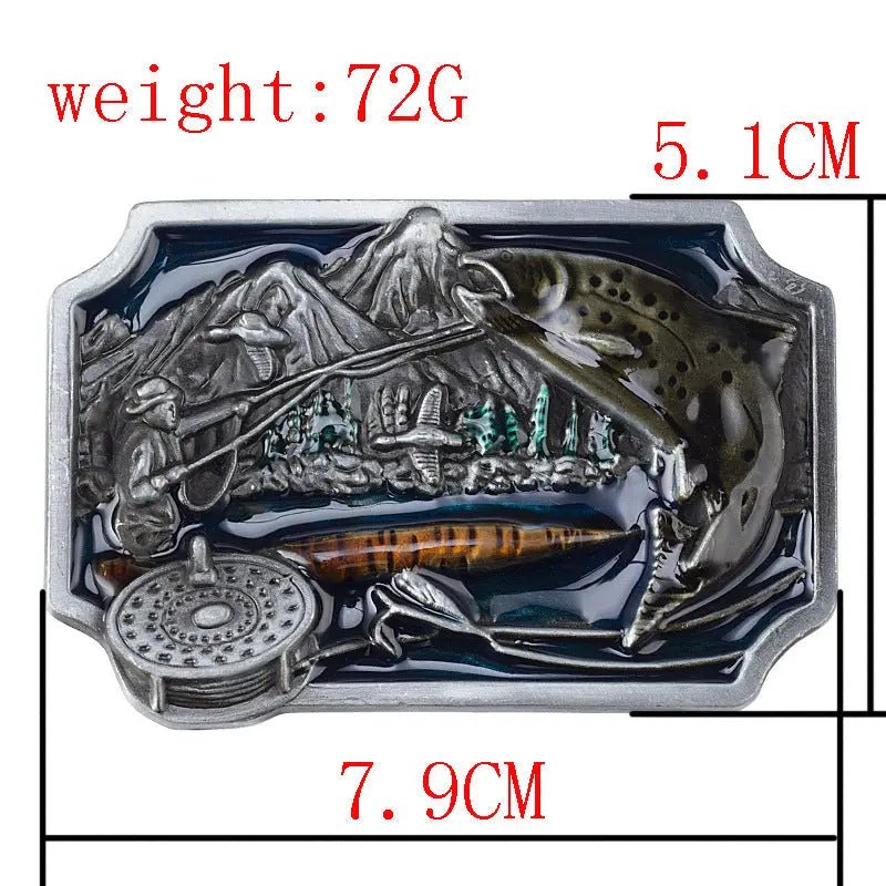 Cowderry Largemouth Bass Western Belt Buckle Color 3
