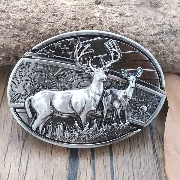Vintage Bronze Texas State Cowboy Flag Belt Buckle - USA - Western Style 1.5" Belt