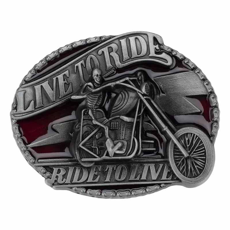 Motorcycle Live To Ride Belt Buckle - CowderryBelt Buckle