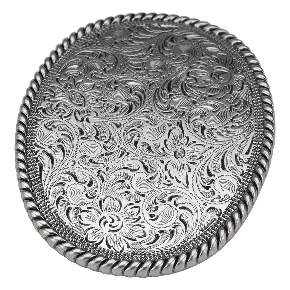 Pattern Antique Silver Belt Buckle - CowderryBelt BuckleSilver