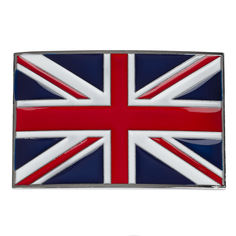 Square United Kingdom Flag Western Belt Buckle - CowderryBelt Buckles