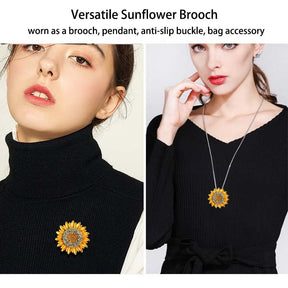 Sunflower Accessories Set: Belt, Earrings, and Brooch - Cowderry32-34 (Fit Waist 30-32 in)