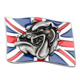 United Kingdom Flag Bulldog Western Belt Buckle - CowderryBelt Buckles