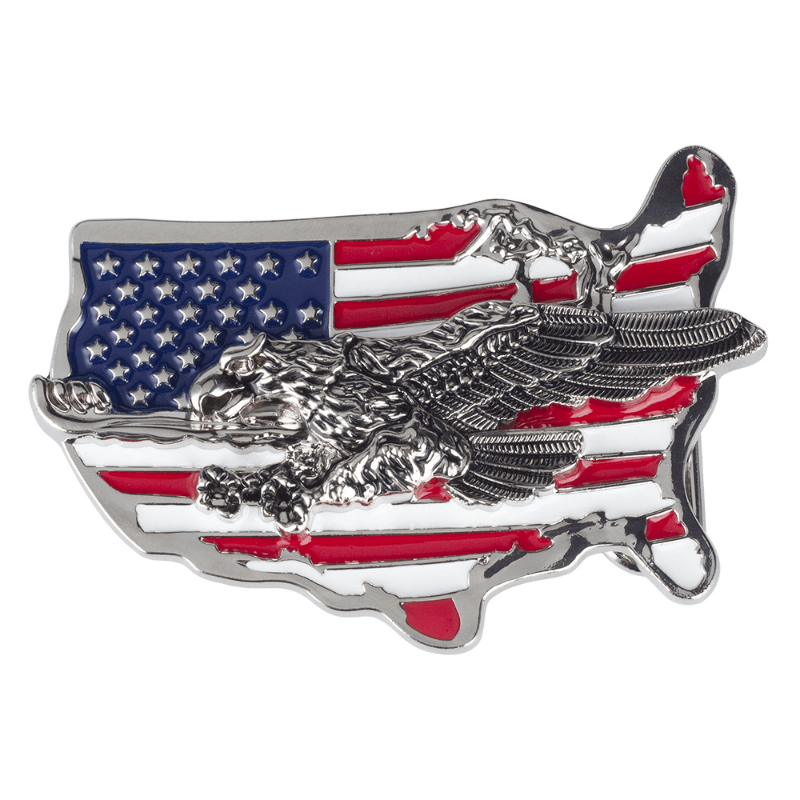 USA Map Eagle Western Belt Buckle - CowderryBelt Buckles