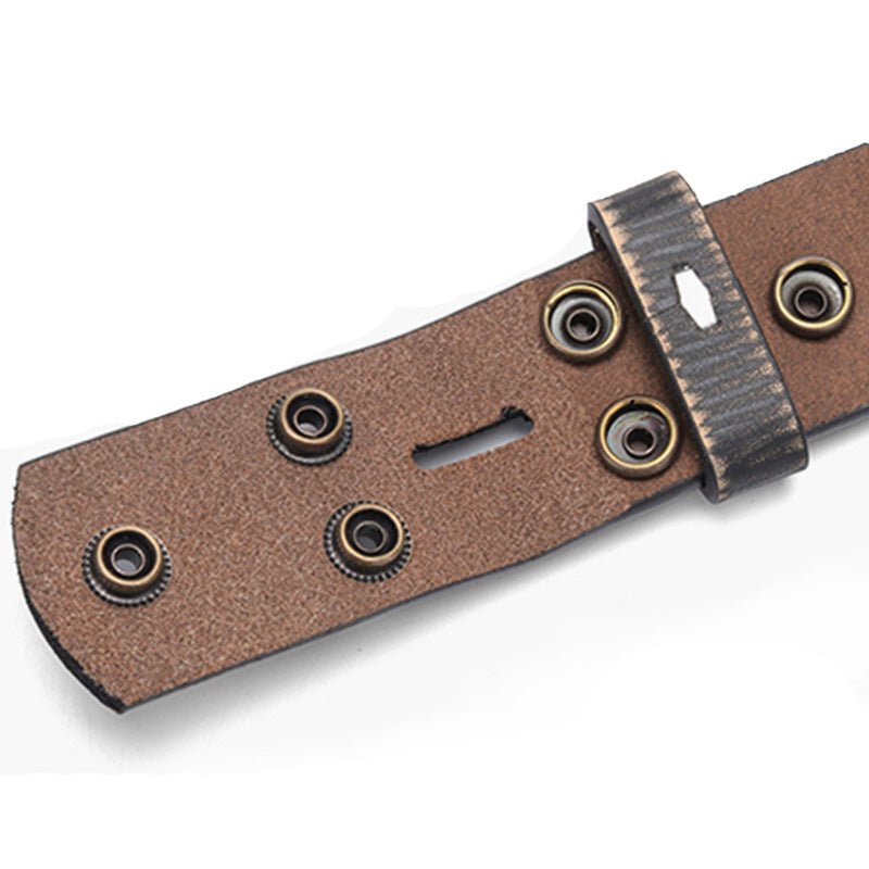 Vintage Belt Strap Without Buckle 1.5" Wide for Men - CowderryBeltsBlack