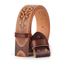Western Belt Without Buckle 1.5" Wide with Snaps - CowderryCoffee