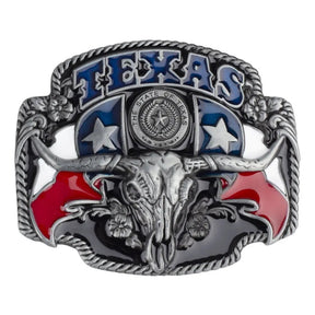 Western Cowboy Texas Longhorn Belt Buckle - CowderryBelt BuckleStyle 1