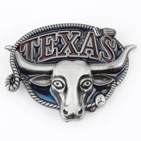 Western Cowboy Texas Longhorn Belt Buckle - CowderryBelt BuckleStyle 3