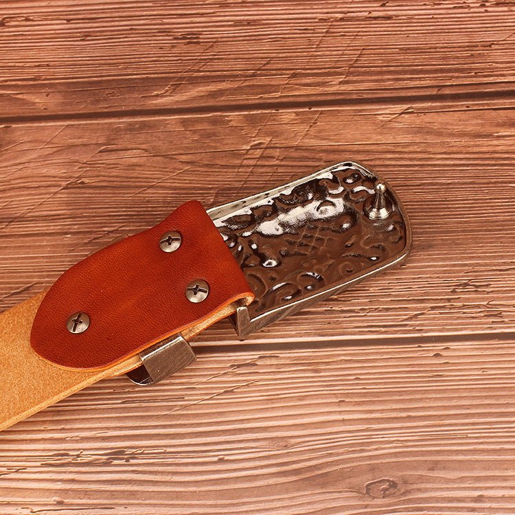 Western Leather Belt for Men - CowderryBrown