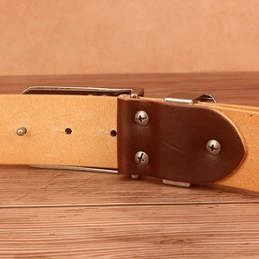 Western Leather Belt for Men - CowderryBrown